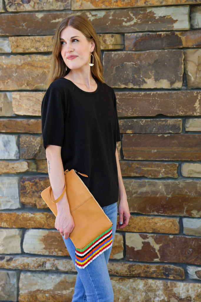 Tan Maasai Clutch