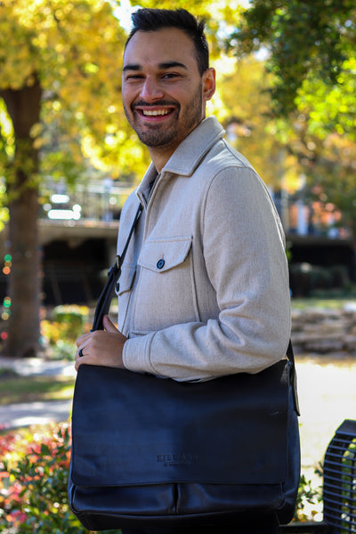 Kibwana All Leather Messenger Bag