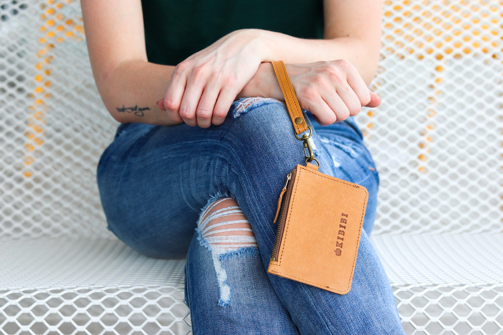 Tan Wristlet Wallet
