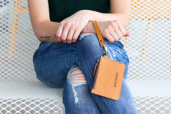 Tan Wristlet Wallet