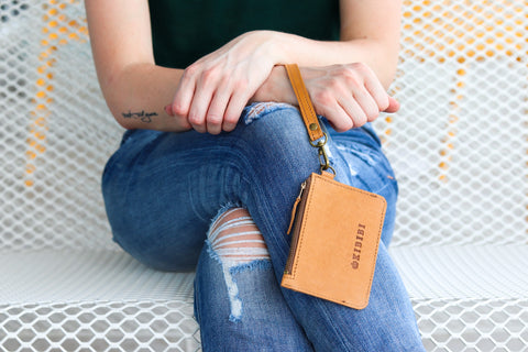 Tan Wristlet Wallet