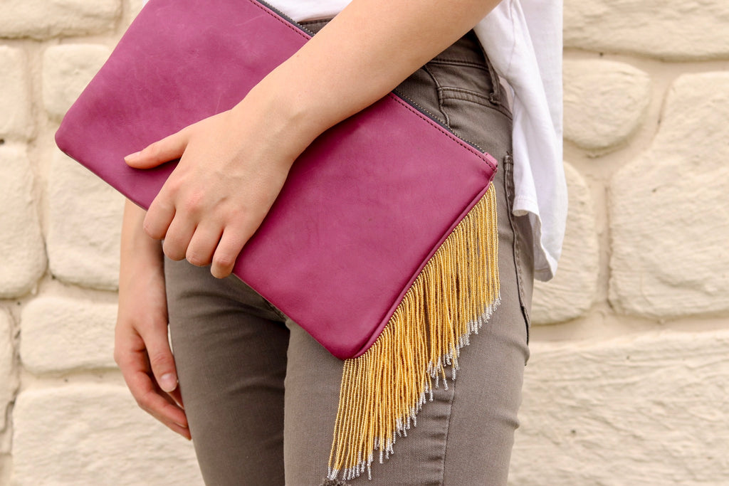 Purple and Gold Clutch