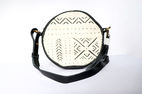 Round White Mud Cloth